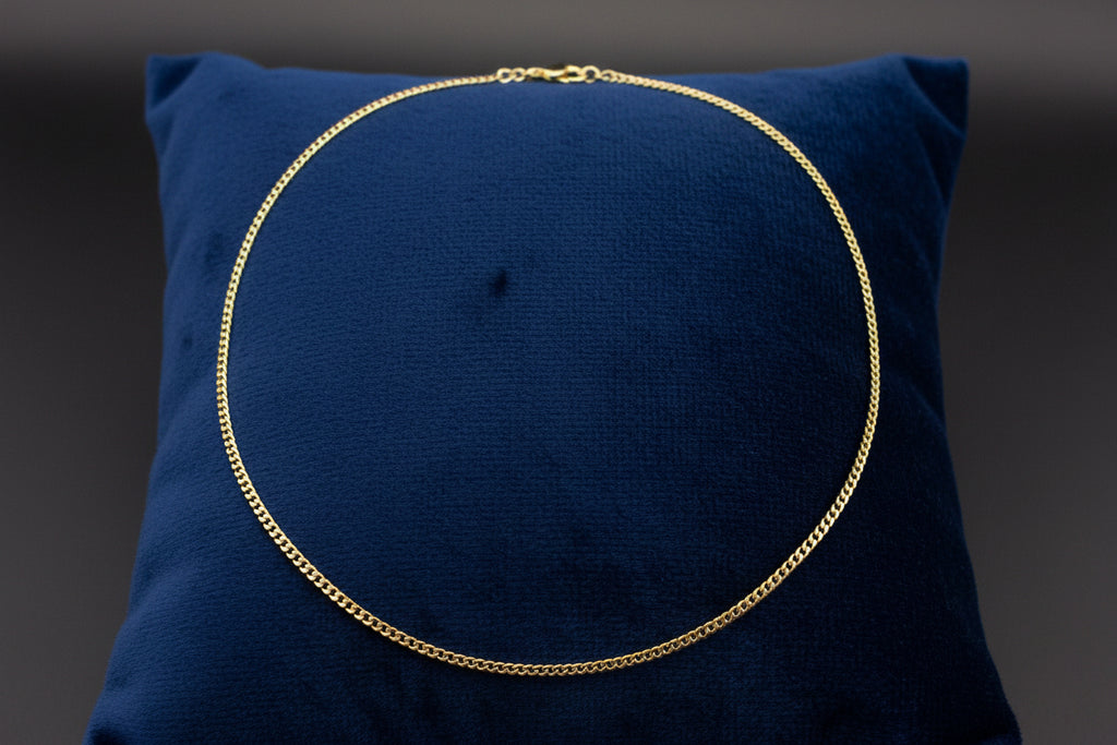 Solid 9ct Gold Curb Chain Necklace 61cm 12.4g 375 Hallmarked Long