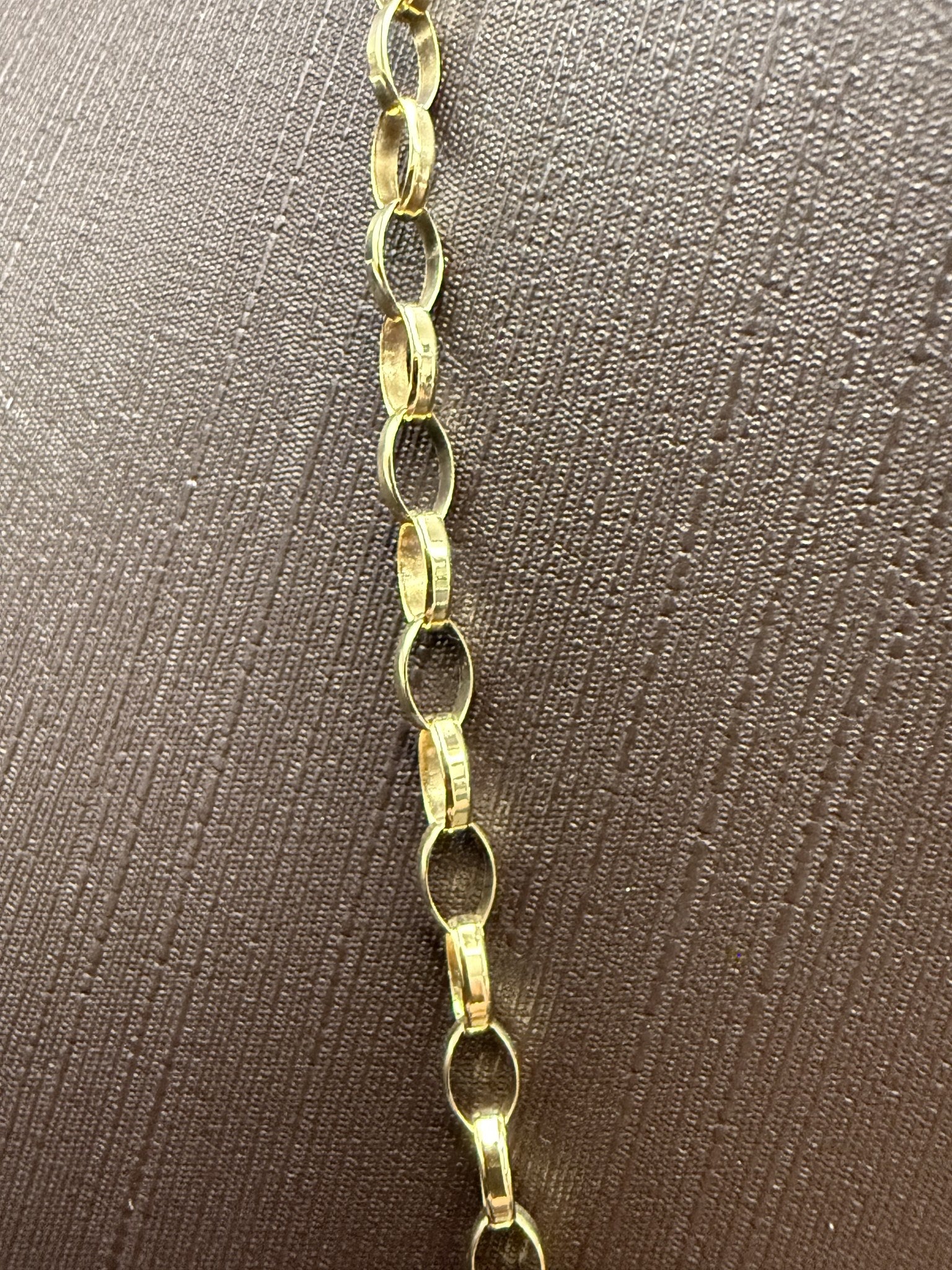 Solid 9ct Gold Belcher Necklace with Hedgehog Charm 52cm 6.3g 375 Sheffield