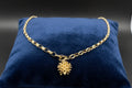 Solid 9ct Gold Belcher Necklace with Hedgehog Charm 52cm 6.3g 375 Sheffield