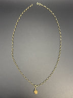Solid 9ct Gold Belcher Necklace with Hedgehog Charm 52cm 6.3g 375 Sheffield