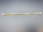 9ct yellow gold Italian brick link bracelet, hallmarked