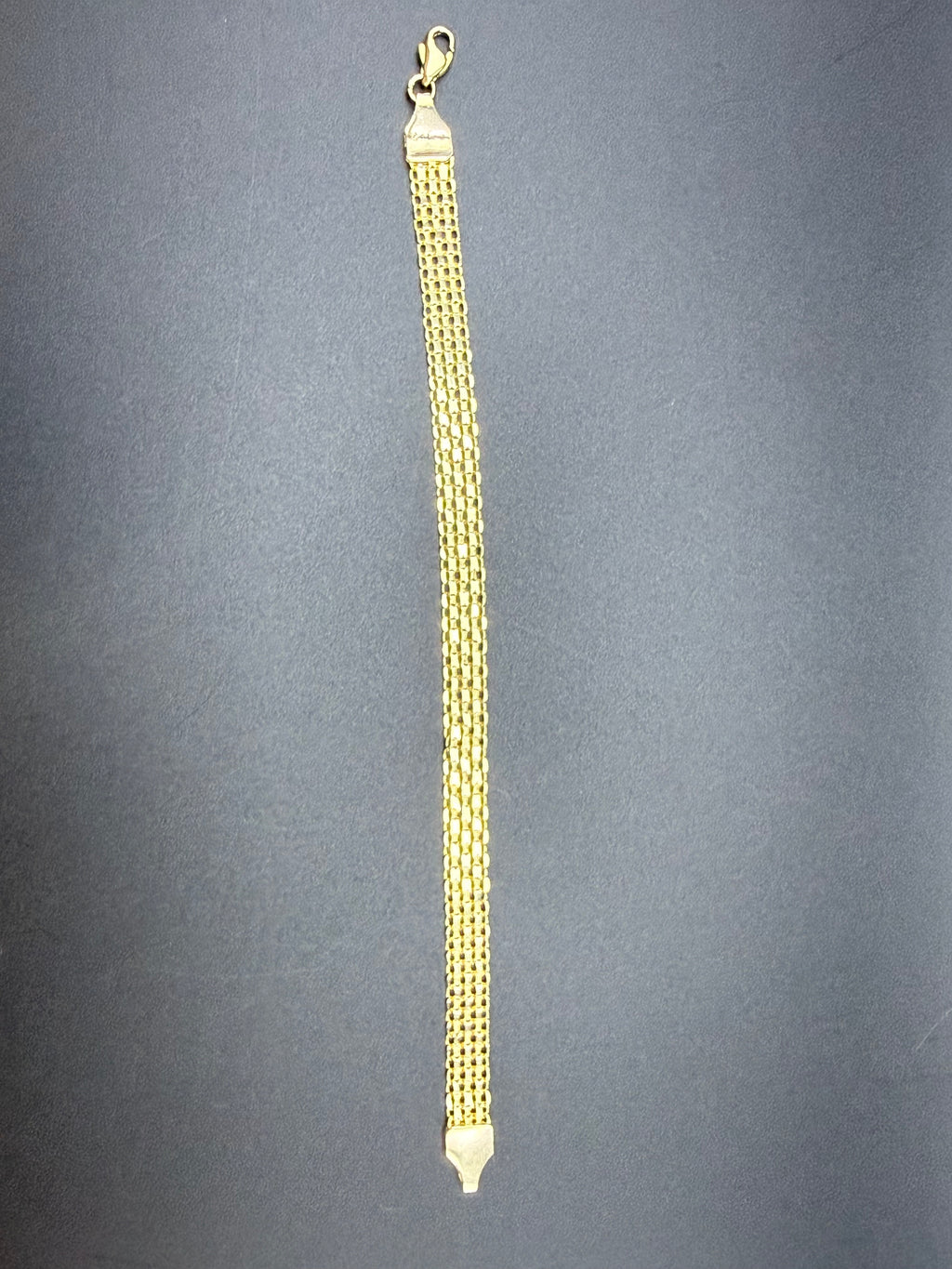 Solid 14ct Yellow Gold Italian Mesh Bracelet 18.5cm 7.5g 585