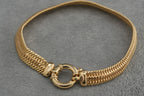 9ct yellow gold open mesh effect bracelet, Sheffield hallmarked