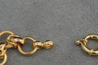 9ct Gold Textured Hoop Link Bracelet 19cm 13g 375 Sheffield Hallmarked Heavy