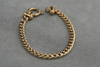 9ct Gold Flat Link T-Bar Bracelet 19.5cm 9.8g 375 Birmingham Hallmarked Ladies
