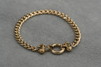 9ct Gold Flat Link T-Bar Bracelet 19.5cm 9.8g 375 Birmingham Hallmarked Ladies