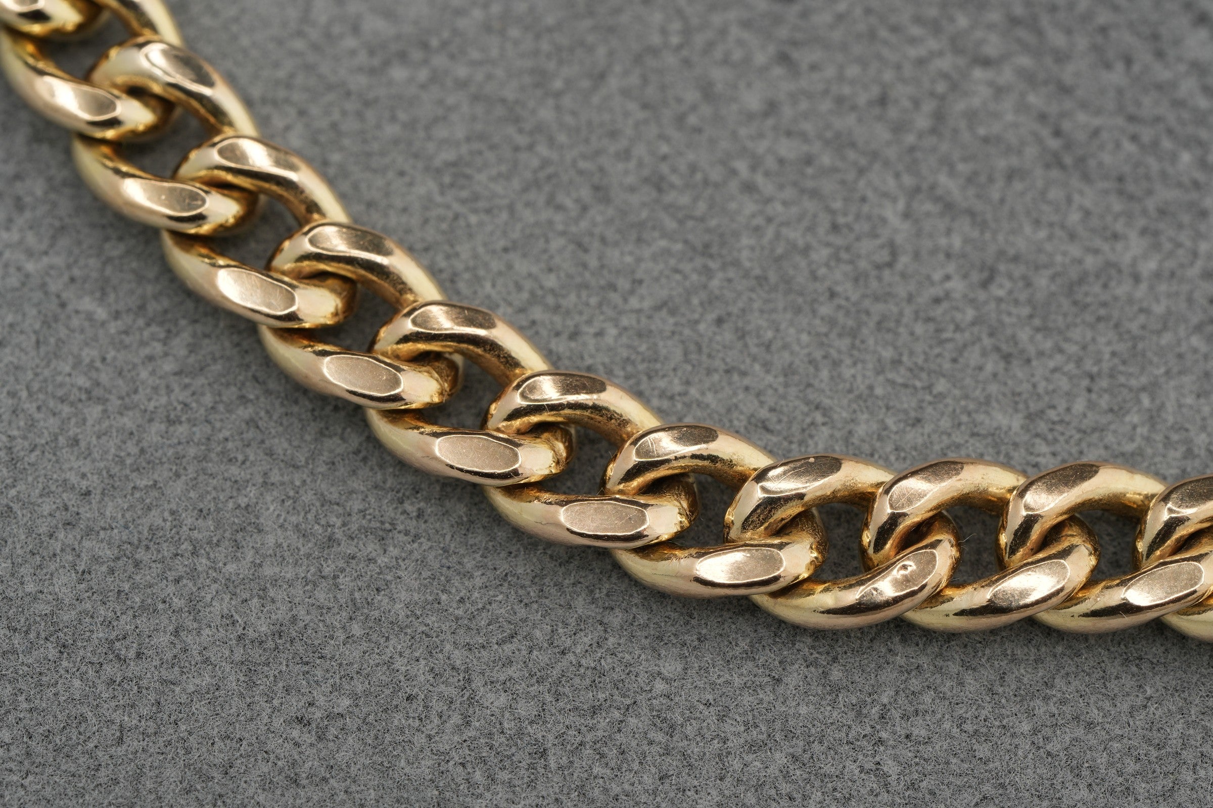 9ct Gold Flat Link T-Bar Bracelet 19.5cm 9.8g 375 Birmingham Hallmarked Ladies