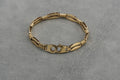 Solid 9ct Gold Coffee Bean Link Bracelet 18.5cm 9.8g 375 Hallmarked Ladies Gift