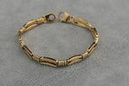 Solid 9ct Gold Coffee Bean Link Bracelet 18.5cm 9.8g 375 Hallmarked Ladies Gift