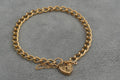 Solid 9ct Gold Flat Link Bracelet Padlock Clasp 18cm 9.5g 375 Hallmarked Ladies