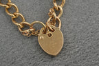 Solid 9ct Gold Flat Link Bracelet Padlock Clasp 18cm 9.5g 375 Hallmarked Ladies