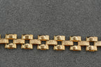 9ct Gold Panther Link Bracelet 20cm 8.0g 375 Hallmarked Ladies Statement Gift