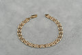 Solid 9ct Gold Gate Link Bracelet 19.5cm 5.3g 375 Birmingham Hallmarked Ladies