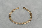 Solid 9ct Gold Gate Link Bracelet 19.5cm 5.3g 375 Birmingham Hallmarked Ladies