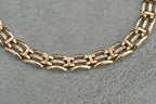 Solid 9ct Gold Gate Link Bracelet 19.5cm 5.3g 375 Birmingham Hallmarked Ladies