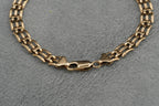 Solid 9ct Gold Gate Link Bracelet 19.5cm 5.3g 375 Birmingham Hallmarked Ladies