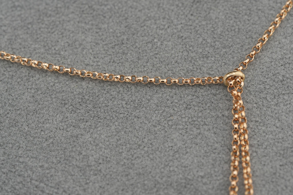 Solid 9ct Gold Italian Fine Link Necklace 45.5cm 3.6g 375 Sheffield Hallmarked