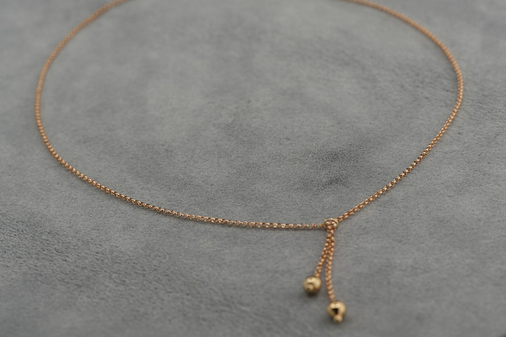 Solid 9ct Gold Italian Fine Link Necklace 45.5cm 3.6g 375 Sheffield Hallmarked