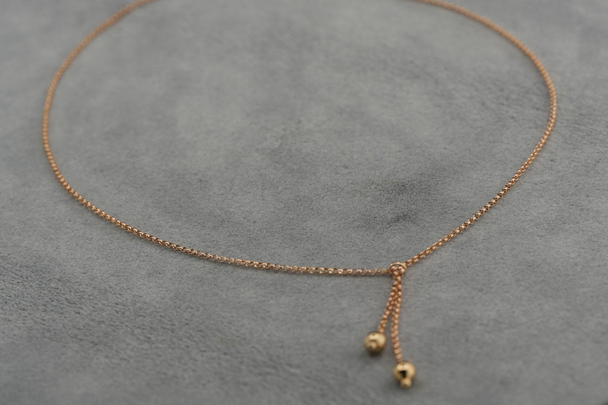 Solid 9ct Gold Italian Fine Link Necklace 45.5cm 3.6g 375 Sheffield Hallmarked