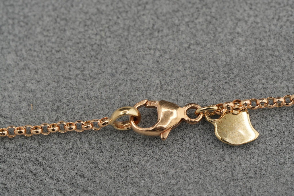 Solid 9ct Gold Italian Fine Link Necklace 45.5cm 3.6g 375 Sheffield Hallmarked