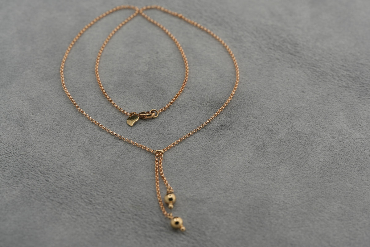 Solid 9ct Gold Italian Fine Link Necklace 45.5cm 3.6g 375 Sheffield Hallmarked