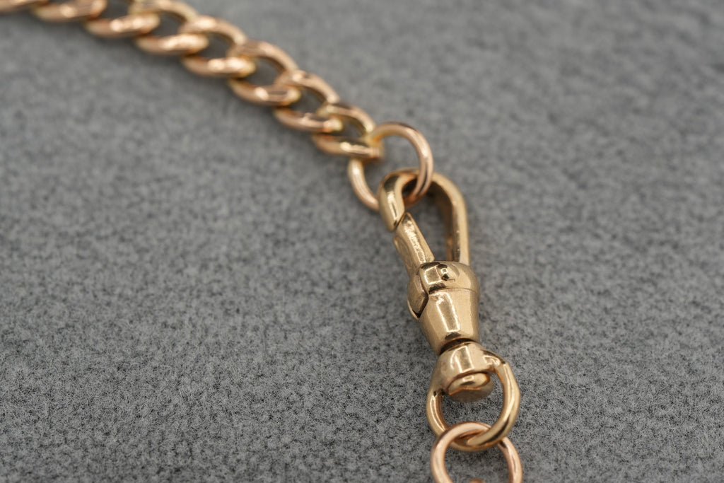 Solid 9ct Gold Flat Link Bracelet T-Bar 19.6cm 4.7g 375 Sheffield Hallmarked