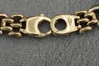 9ct Tricolour Gold Fancy Link Bracelet 18.7cm 13.6g 375 Sheffield Hallmarked