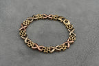 9ct Tricolour Gold Fancy Link Bracelet 18.7cm 13.6g 375 Sheffield Hallmarked