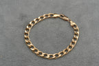 Solid 9ct Yellow Gold Curb Bracelet 18.5cm 13.3g 375 Heavy Mens Hallmarked
