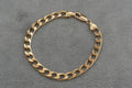 Solid 9ct Yellow Gold Curb Bracelet 18.5cm 13.3g 375 Heavy Mens Hallmarked