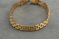 9ct yellow gold Italian brick link bracelet, hallmarked