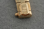 9ct yellow gold Italian brick link bracelet, hallmarked