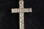 9ct gold cubic zirconia cross pendant, Birmingham hallmarked (display chain not included)