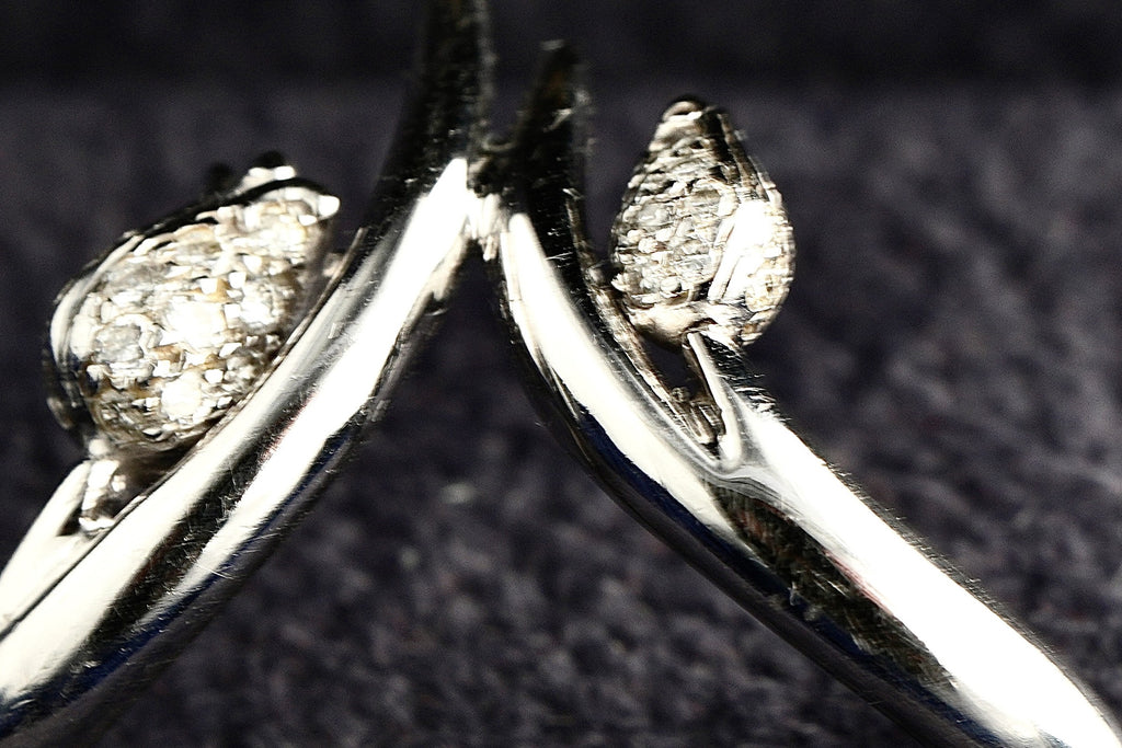 Shaun Leane Maybell 18ct white gold diamond pave ring, London hallmarked, boxed with receipt