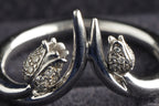 Shaun Leane Maybell 18ct white gold diamond pave ring, London hallmarked, boxed with receipt