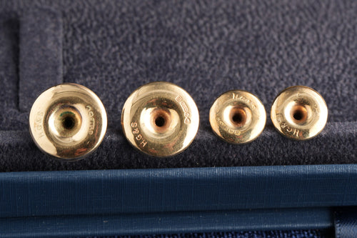 9ct gold dress studs, set of four, Birmingham hallmarked