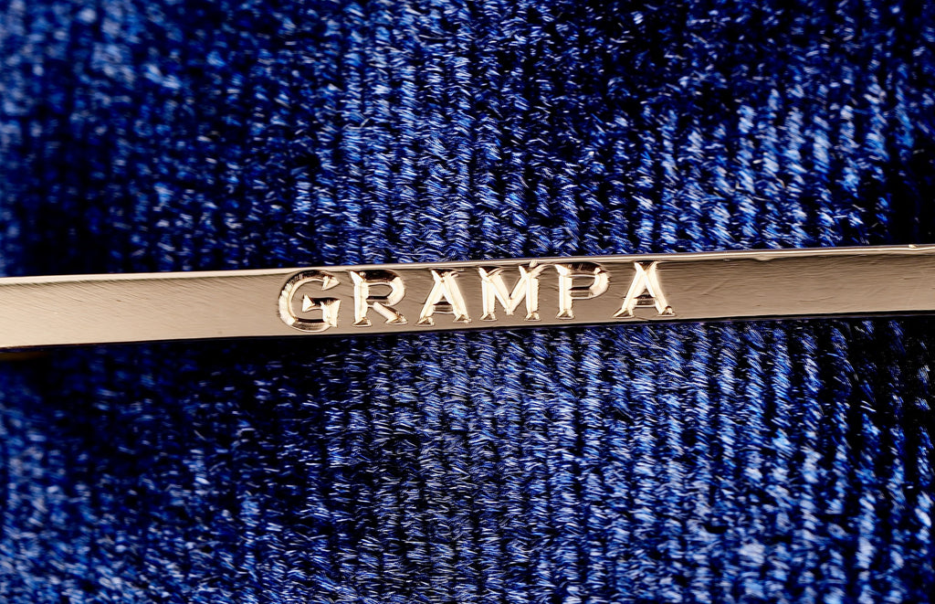 9ct gold GRAMPA bar brooch, Birmingham hallmarked