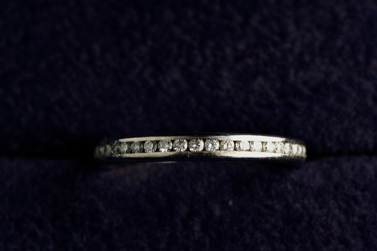 Platinum 950 channel set diamond eternity ring, Birmingham hallmarked