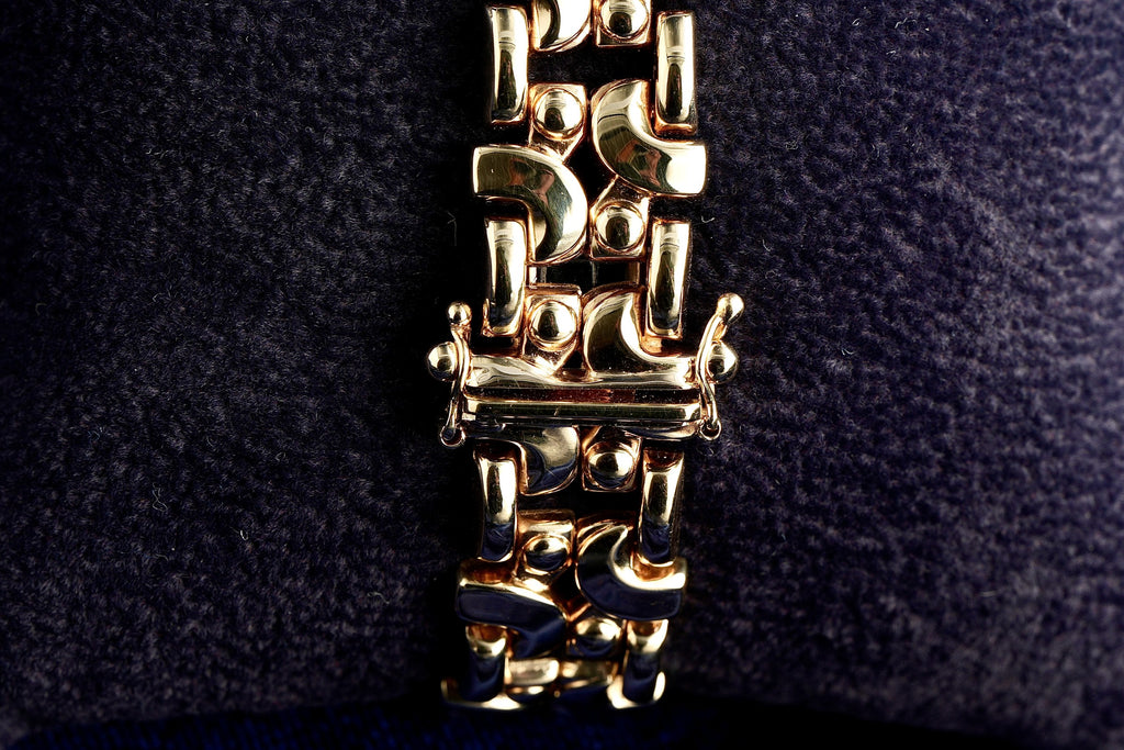 Solid 9ct gold fancy link bracelet, 18 cm, 23.02 g, hallmarked