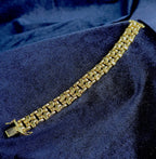 Solid 9ct gold fancy link bracelet, 18 cm, 23.02 g, hallmarked