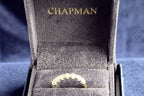 18ct gold seven stone diamond half hoop ring, Sheffield hallmarked, size R
