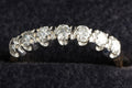 18ct gold seven stone diamond half hoop ring, Sheffield hallmarked, size R