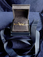 9ct gold dog tie clip, Birmingham hallmarked