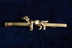 9ct gold dog tie clip, Birmingham hallmarked