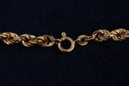 Solid 9ct yellow gold Italian rope chain necklace, 41 cm, Birmingham hallmarked EEC