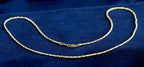 Solid 9ct gold Italian chain necklace, 46 cm, Sheffield hallmarked