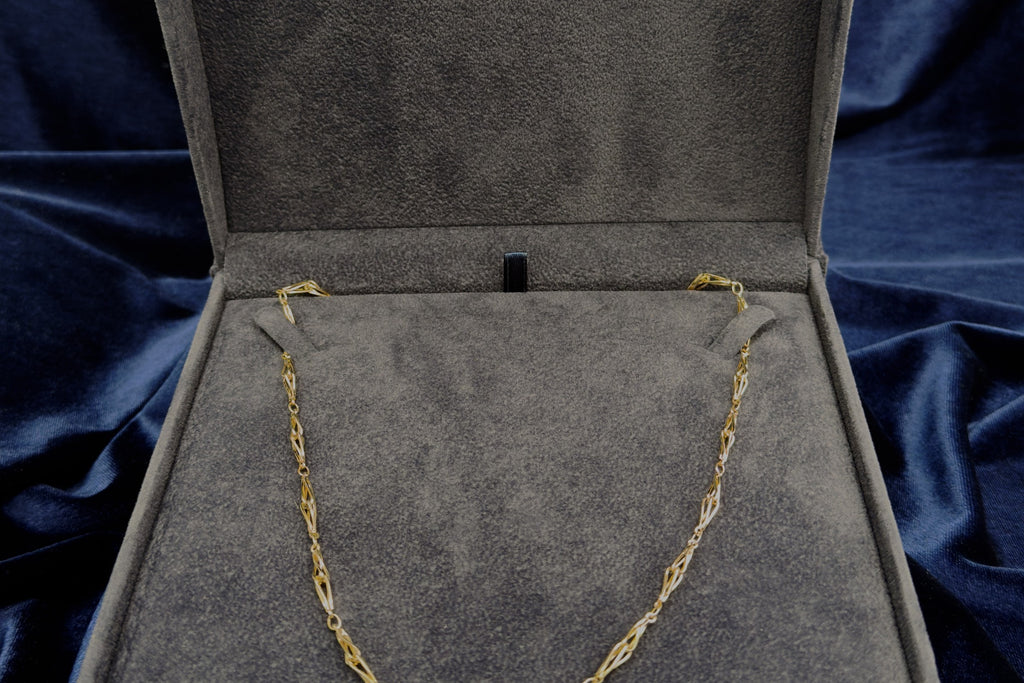 Solid 9ct gold Italian chain necklace, 51 cm, UK hallmarked