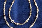 Solid 9ct gold Italian chain necklace, 51 cm, UK hallmarked