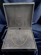 Solid 9ct gold curb chain necklace, 61 cm, UK hallmarked