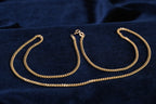 Solid 9ct gold curb chain necklace, 61 cm, UK hallmarked